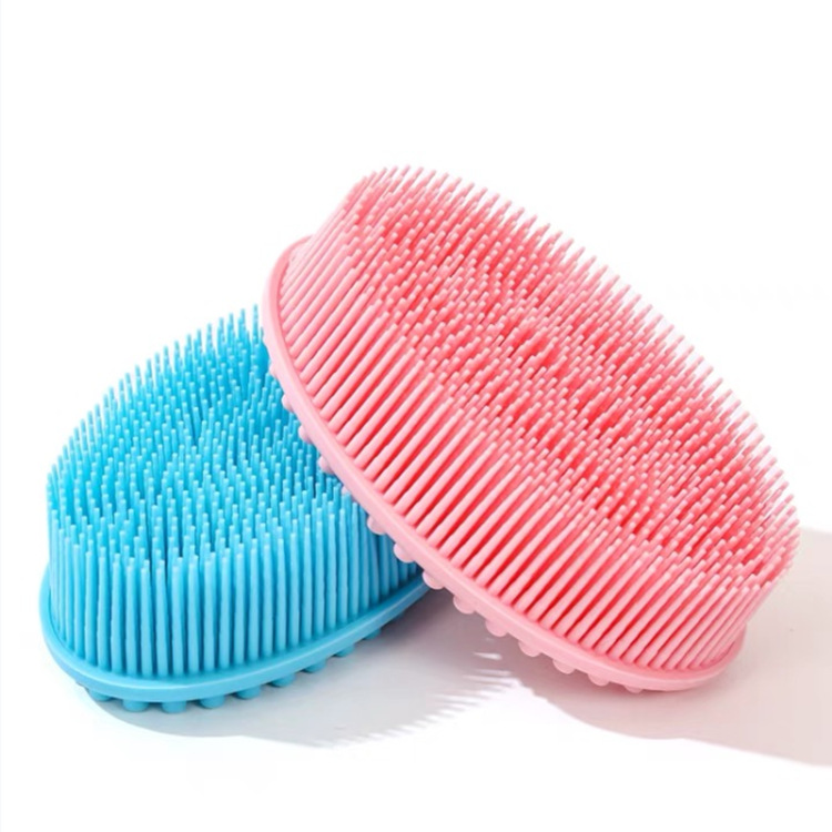 Silicone Sensory Training Tactile Brush Baby Silicone Bath Brush Soft Bath Brush Shampoo Brush Massage Brush