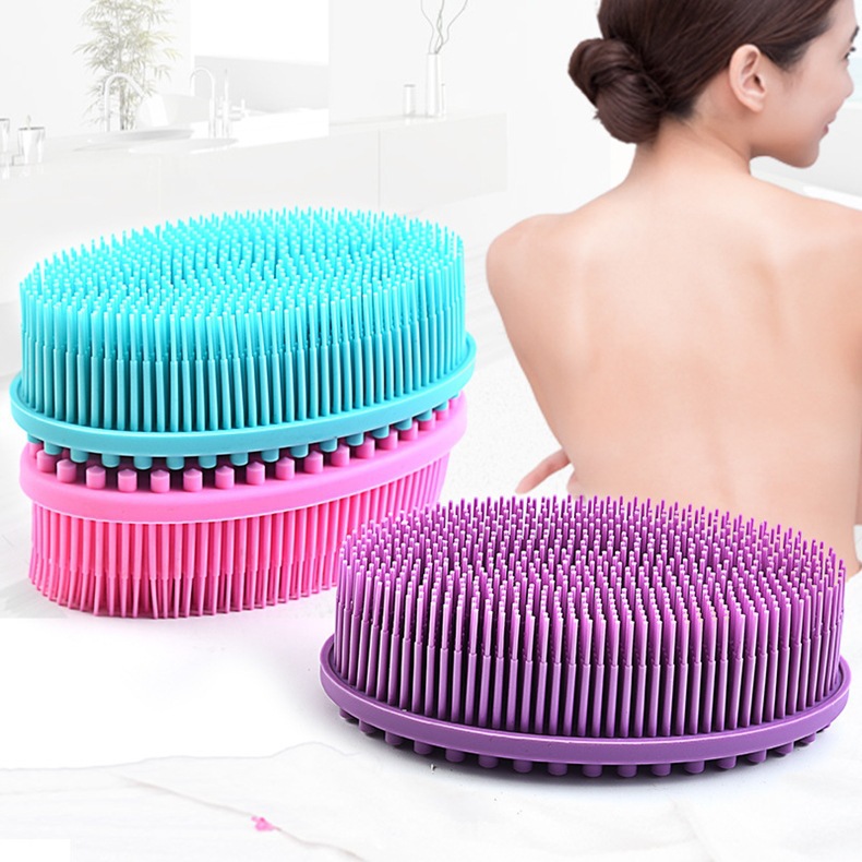 Silicone Sensory Training Tactile Brush Baby Silicone Bath Brush Soft Bath Brush Shampoo Brush Massage Brush