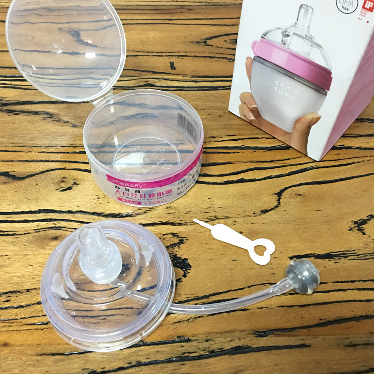 Feeding Bottle Straw Nipple Absorbent Nipple Water Changing Cup Baby Bottle Accessories Duckbill Rice Paste Spoon