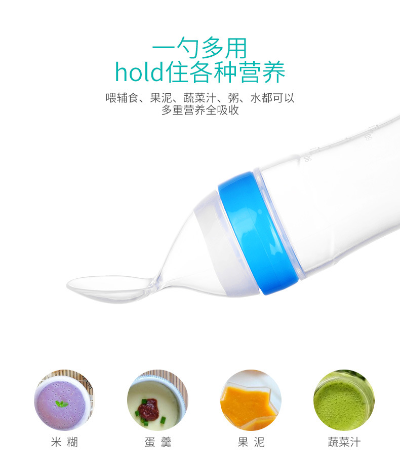 Baby Rice Paste Bottle Baby Silicone Nursing Bottle Squeeze Spoon Children Food Supplement Bottle Rice Paste Spoon Baby Rice Paste Bottle Baby Silicone Nursing Bottle Squeeze Spoon Children Food Supplement Bottle Rice Paste Spoon