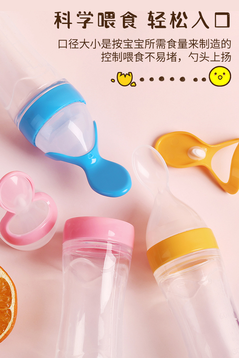 Baby Rice Paste Bottle Baby Silicone Nursing Bottle Squeeze Spoon Children Food Supplement Bottle Rice Paste Spoon Baby Rice Paste Bottle Baby Silicone Nursing Bottle Squeeze Spoon Children Food Supplement Bottle Rice Paste Spoon