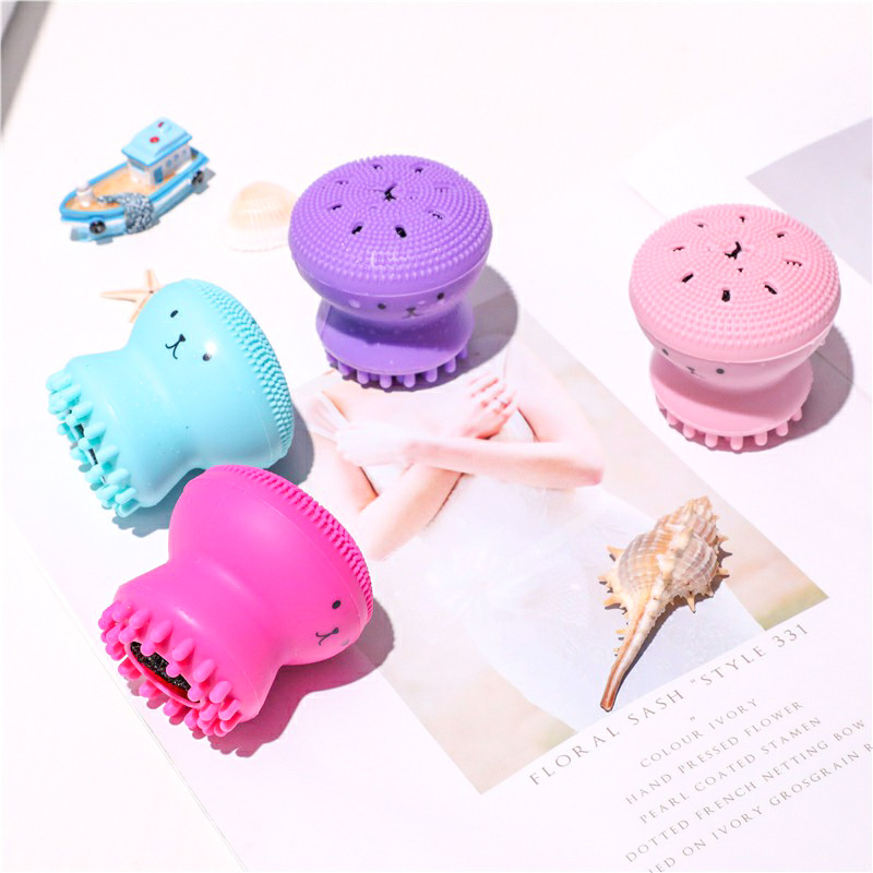Silicone Small Octopus Facial Brush Silicone Gel Cleansing System Facial Brush Facial Brush Shampoo Brush