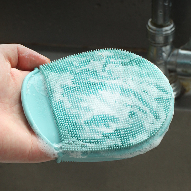 New Non-Slip Pet Baby Bath Silicone Bath Brush Baby Shampoo Massage Cover Hand Silicone Bath Brush