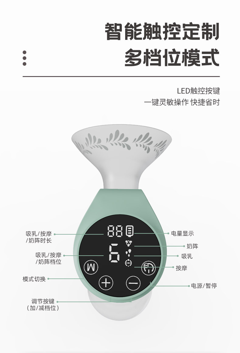 Integrated Electric Breast Pump Maternal Breast Milk Collector Milker Automatic Breast Pump Electric Suction