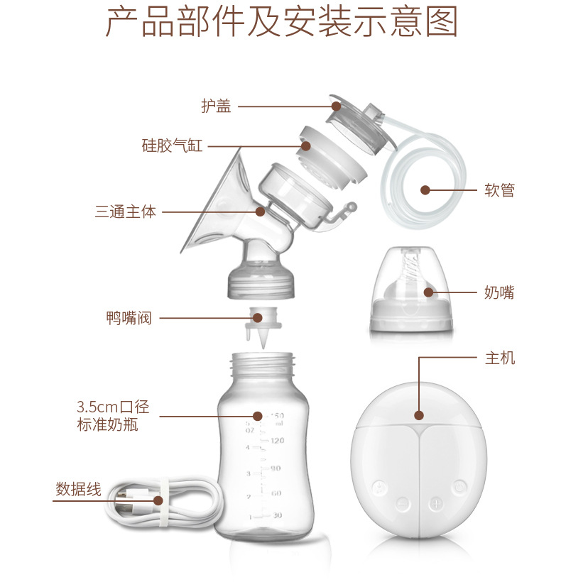 Bilateral Electric Breast Pump Milker Mute Breast Pump Automatic Maternal Maternal and Child Supplies Bilateral Electric Breast Pump Milker Mute Breast Pump Automatic Maternal Maternal and Child Supplies