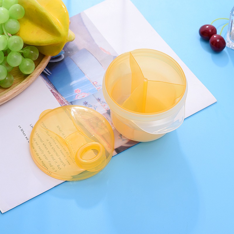 Baby Going out Portable Rotating Milk Powder Box 3-Grid Storage Sealed Tank Baby Milk Powder Separately Packed Case