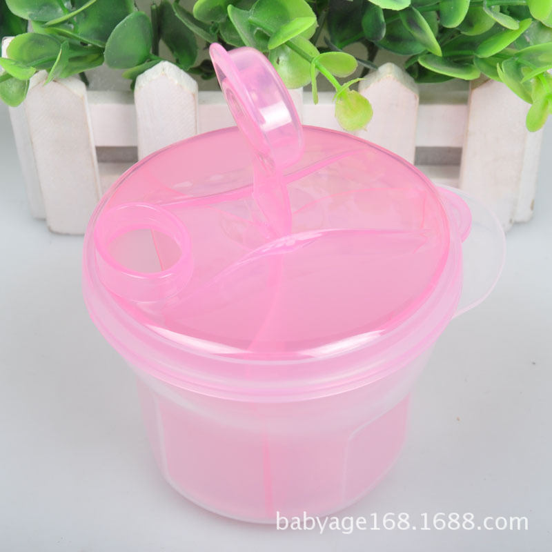 Baby Going out Portable Rotating Milk Powder Box 3-Grid Storage Sealed Tank Baby Milk Powder Separately Packed Case