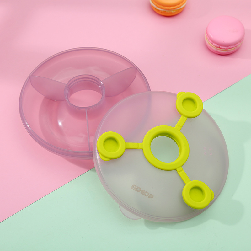 New Three-Grid Milk Powder Box Portable Milk Container Baby Milk Powder Can Storage Box Baby Food Box Factory Wholesale