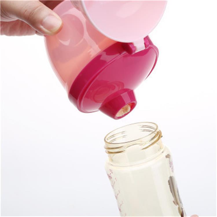 Cartoon Milk Powder Box Baby Carrying out Large Capacity Rotating Three Layer Milk Powder Grid Baby Pp Snack Storage