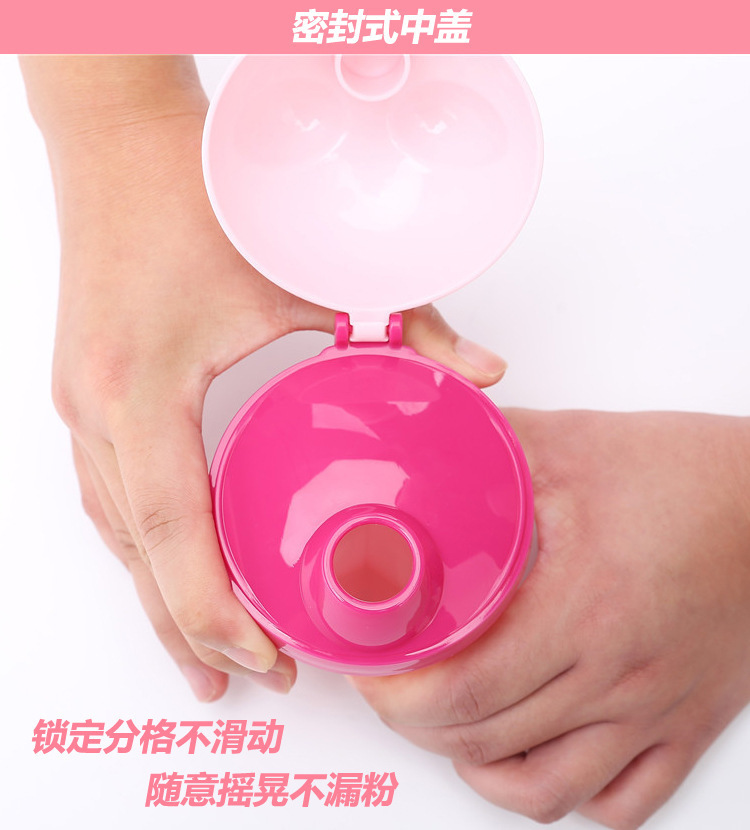 Cartoon Milk Powder Box Baby Carrying out Large Capacity Rotating Three Layer Milk Powder Grid Baby Pp Snack Storage Cartoon Milk Powder Box Baby Carrying out Large Capacity Rotating Three Layer Milk Powder Grid Baby Pp Snack Storage