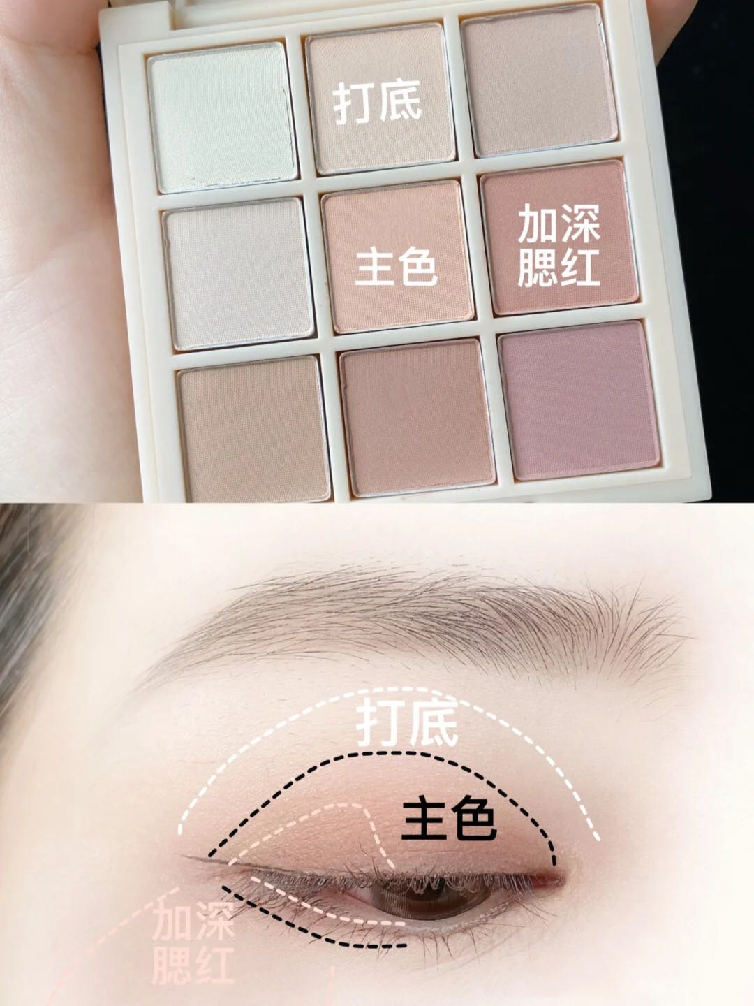 Nine Colors Eye Shadow Plate Matte Shimmer Milk Tea Earth Color Nine Grid Eye Shadow Cheap Domestic Goods Student Makeup