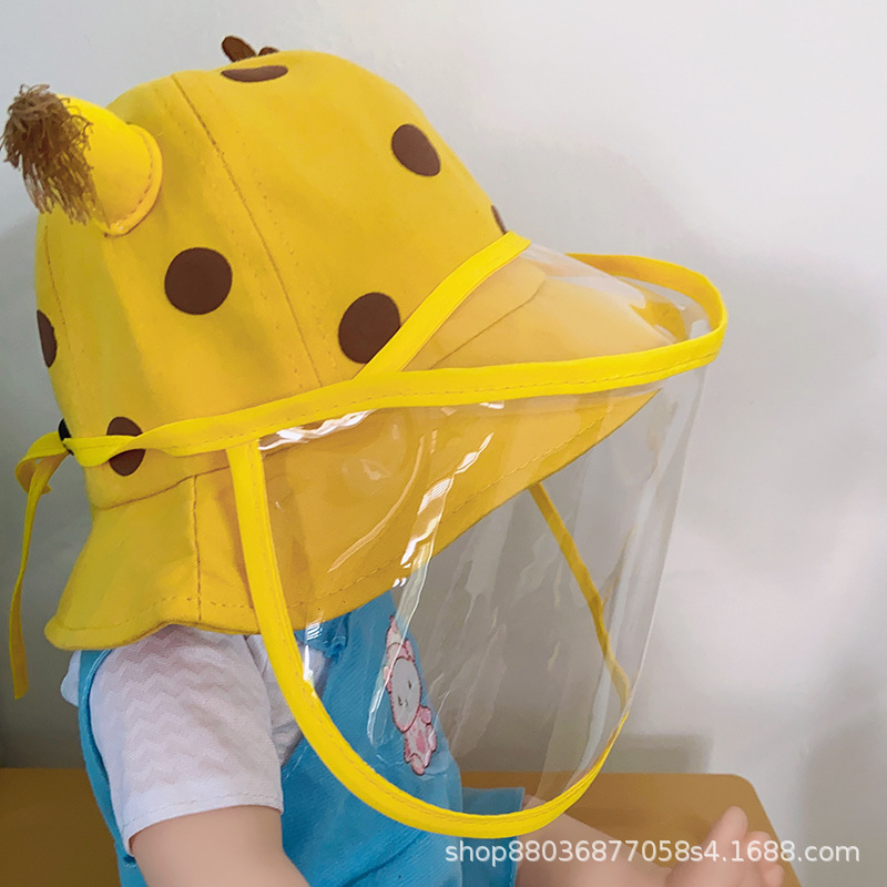 Baby Protection Mask Baby Hat Sun Block and Dustproof Young Children Cute Super Cute Anti-Droplet Bucket Hat Bucket Hat