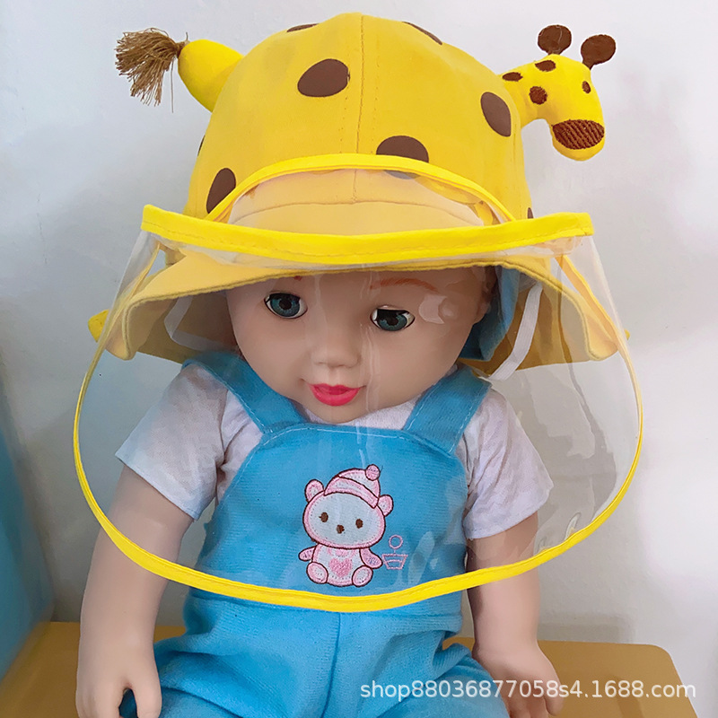 Baby Protection Mask Baby Hat Sun Block and Dustproof Young Children Cute Super Cute Anti-Droplet Bucket Hat Bucket Hat