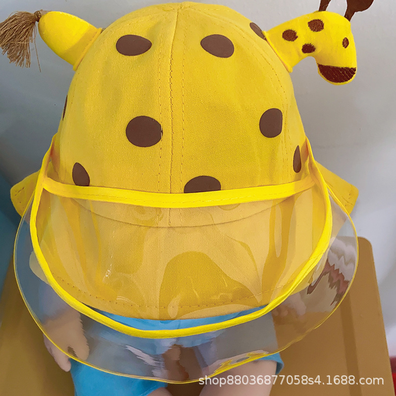 Baby Protection Mask Baby Hat Sun Block and Dustproof Young Children Cute Super Cute Anti-Droplet Bucket Hat Bucket Hat