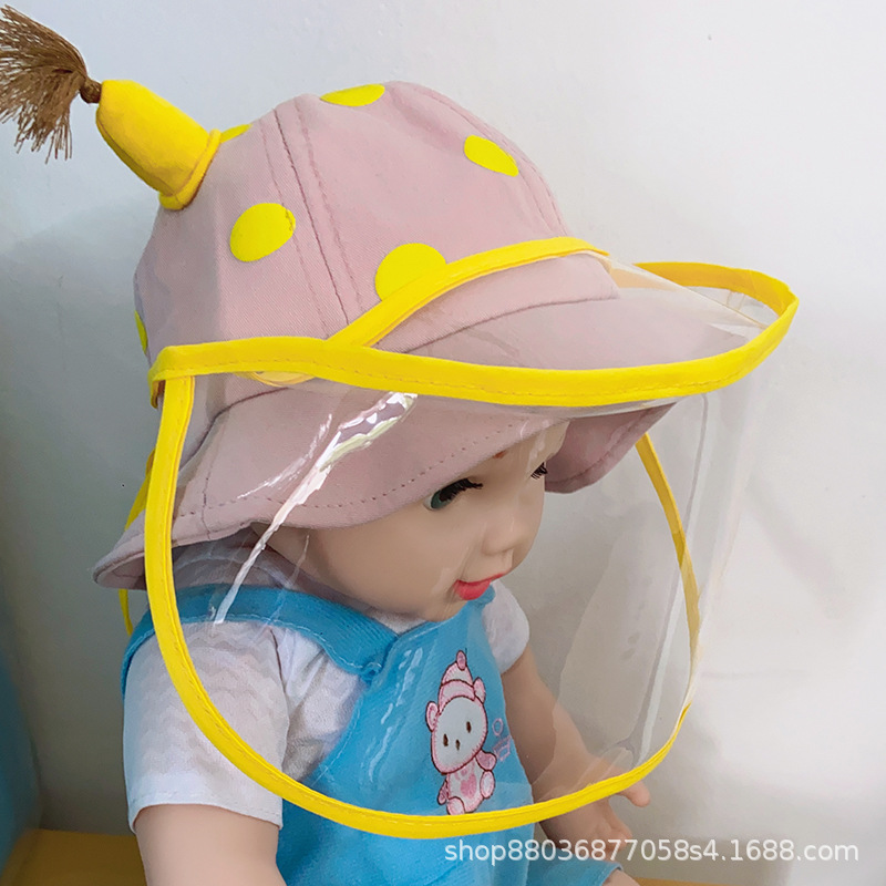 Baby Protection Mask Baby Hat Sun Block and Dustproof Young Children Cute Super Cute Anti-Droplet Bucket Hat Bucket Hat