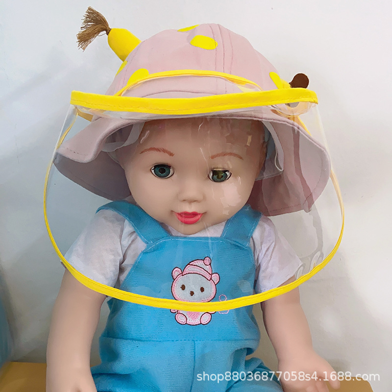 Baby Protection Mask Baby Hat Sun Block and Dustproof Young Children Cute Super Cute Anti-Droplet Bucket Hat Bucket Hat