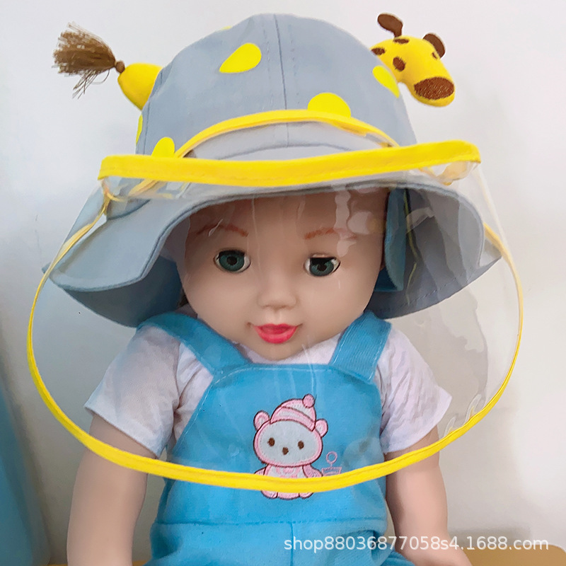 Baby Protection Mask Baby Hat Sun Block and Dustproof Young Children Cute Super Cute Anti-Droplet Bucket Hat Bucket Hat