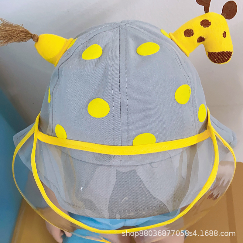 Baby Protection Mask Baby Hat Sun Block and Dustproof Young Children Cute Super Cute Anti-Droplet Bucket Hat Bucket Hat
