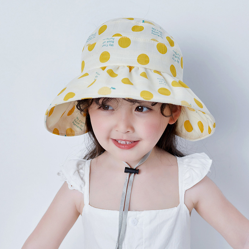 Children&#039;s Sun Hat Summer Thin Cute Girl Baby Hat Topless Hat Dot Sun Hat Children&#039;s Sun Hat