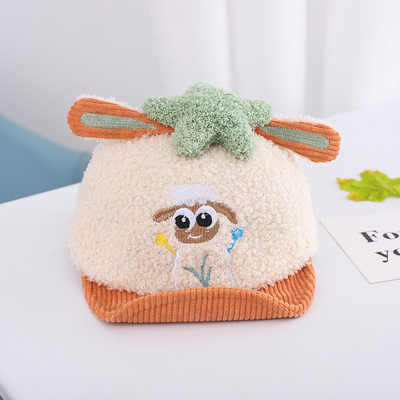 Baby Autumn and Winter Lamb Wool Warm Peaked Cap Cute Little Sheep Soft Brim Baseball Hat Baby Hat Winter Baby Autumn and Winter Lamb Wool Warm Peaked Cap Cute Little Sheep Soft Brim Baseball Hat Baby Hat Winter