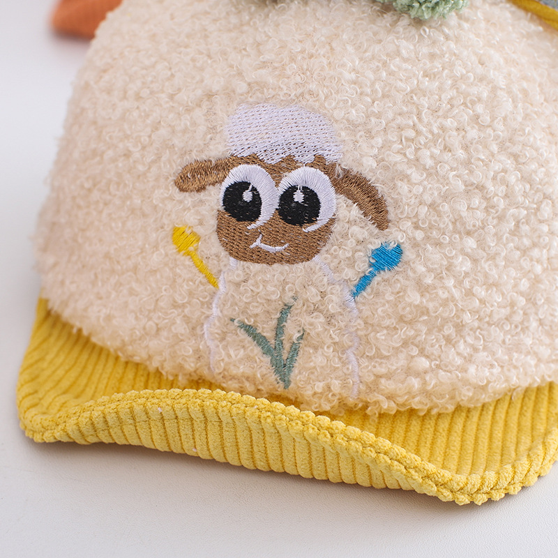 Baby Autumn and Winter Lamb Wool Warm Peaked Cap Cute Little Sheep Soft Brim Baseball Hat Baby Hat Winter Baby Autumn and Winter Lamb Wool Warm Peaked Cap Cute Little Sheep Soft Brim Baseball Hat Baby Hat Winter