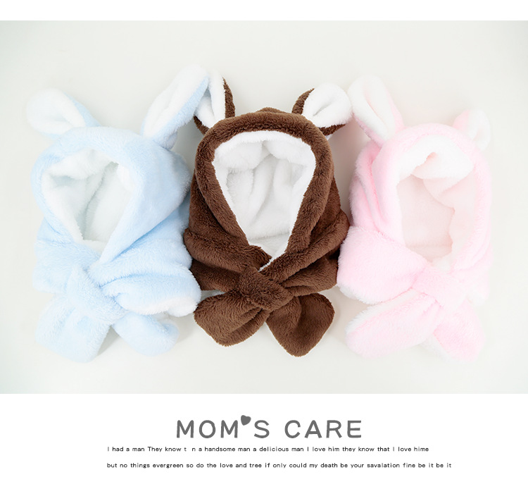 Baby Hat Autumn and Winter Coral Fleece Sleeve Cap Newborn Cap 0-3 Years Old 2 Keep Baby Warm Children