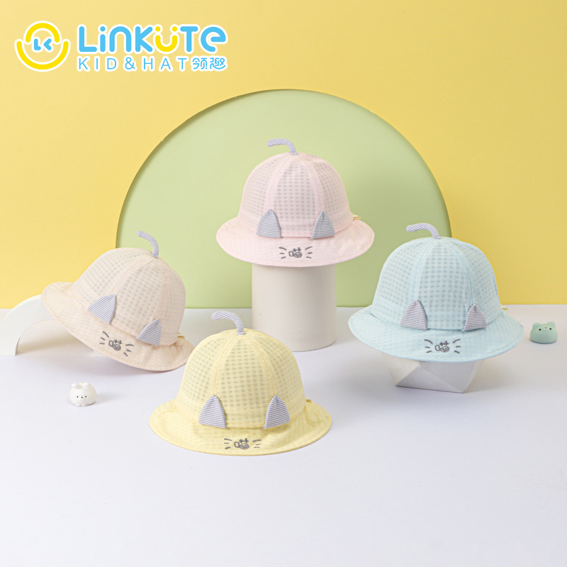Jingguaner Summer New Baby Hat Boys and Girls Beanie Newborn Child Kid Baby Net Bucket Hat