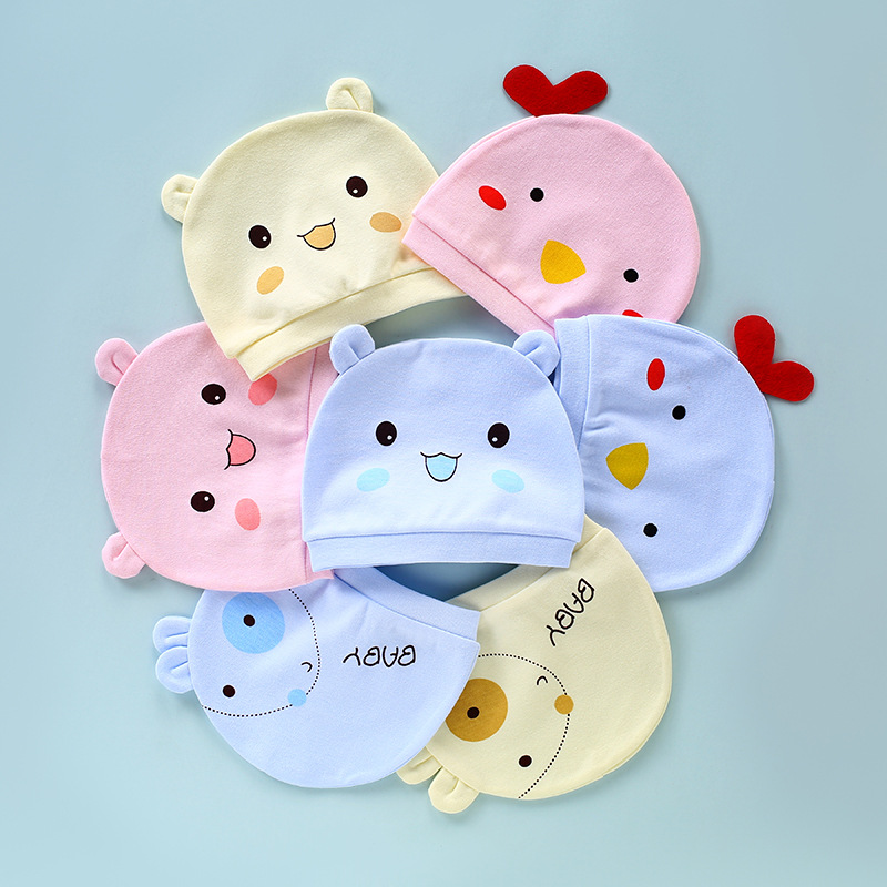 Baby Hat Autumn and Winter Cotton New Cartoon Newborn Baby Beanie Cap Discount Baby Children Hat Discount Wholesale