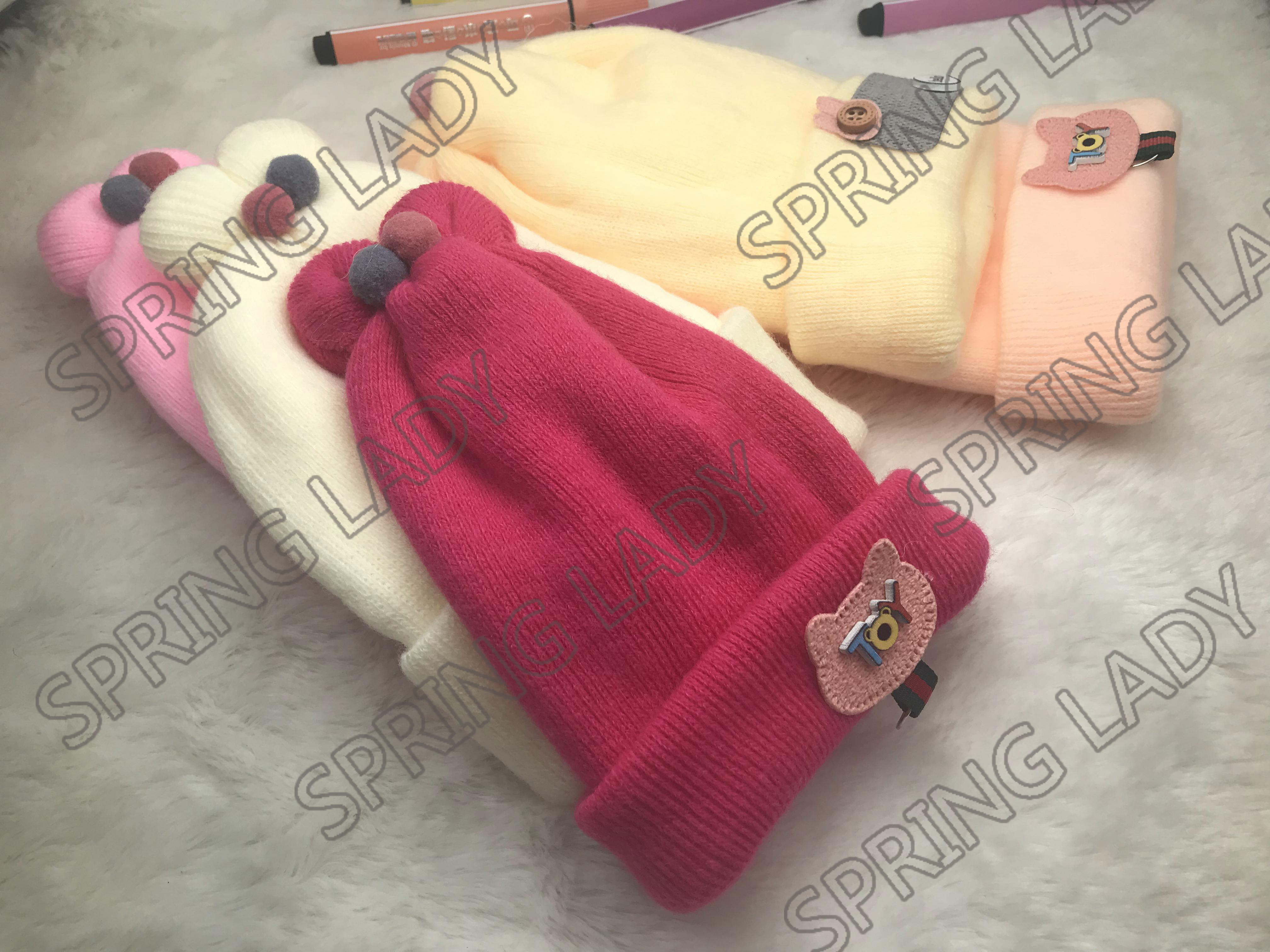 Autumn and Winter New Baby Hat Knitted Hat Children&#039;s Pullover Hat Korean Style Baby Wool Cap SPRING LADY