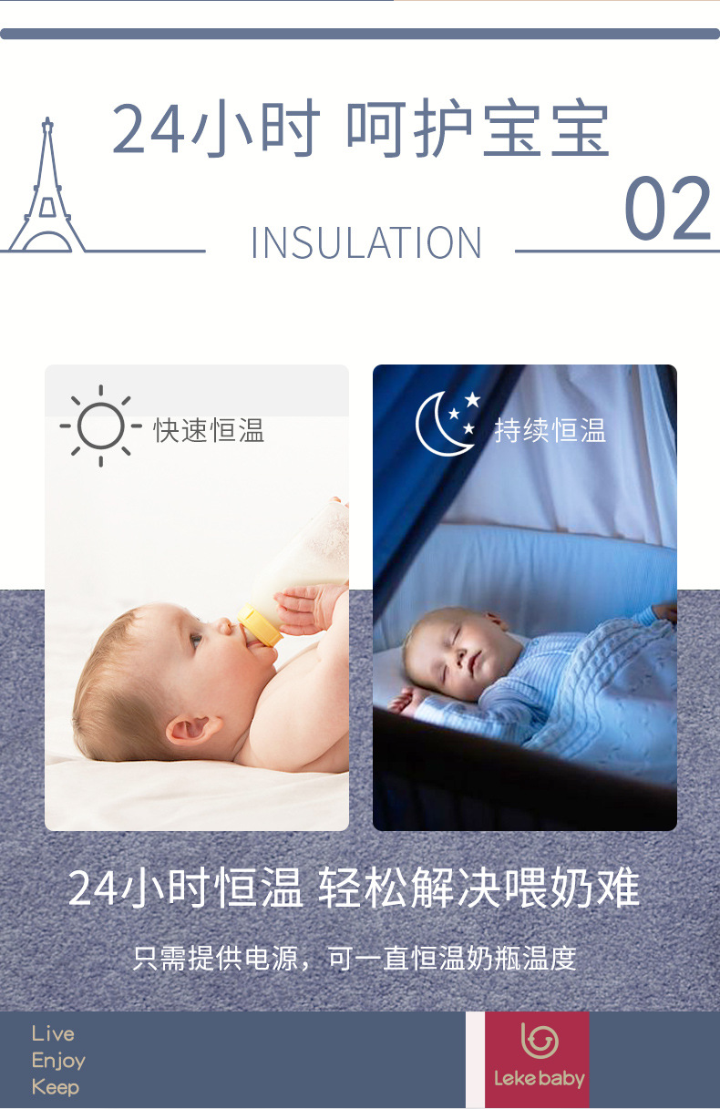 Cross-Border Hot USB Baby Bottle Insulation Cover Outdoor Portable Bottle Warmer Milk Warmer