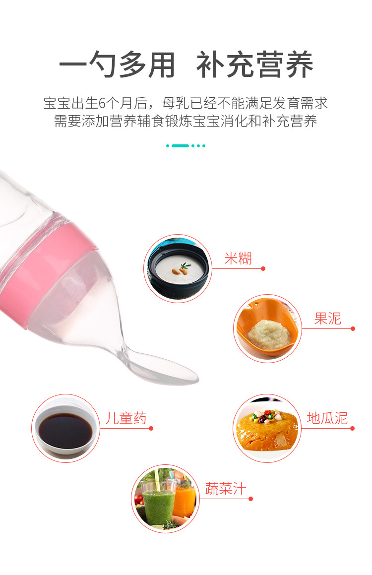 Baby Rice Paste Bottle Baby Training Silicone Nursing Bottle Squeeze Spoon Baby Food Bottle Rice Paste Spoon Baby Rice Paste Bottle Baby Training Silicone Nursing Bottle Squeeze Spoon Baby Food Bottle Rice Paste Spoon