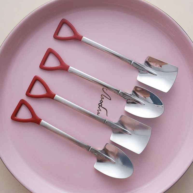 Creative 304 stainless steel catalpa spoon scoop watermelon spoons children&#039;s tableware