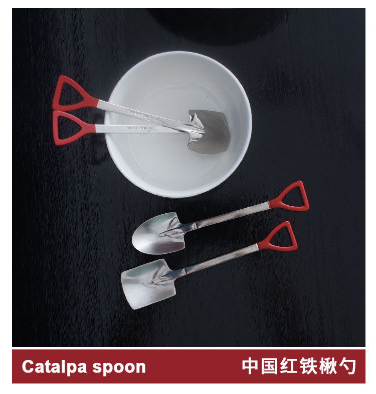 Creative 304 stainless steel catalpa spoon scoop watermelon spoons children's tableware Creative 304 stainless steel catalpa spoon scoop watermelon spoons children's tableware