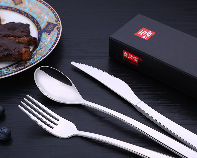 steel knives forks and Spoons Hotel western tableware set large steak knife coffee spoon fruit knives and forks steel knives forks and Spoons Hotel western tableware set large steak knife coffee spoon fruit knives and forks