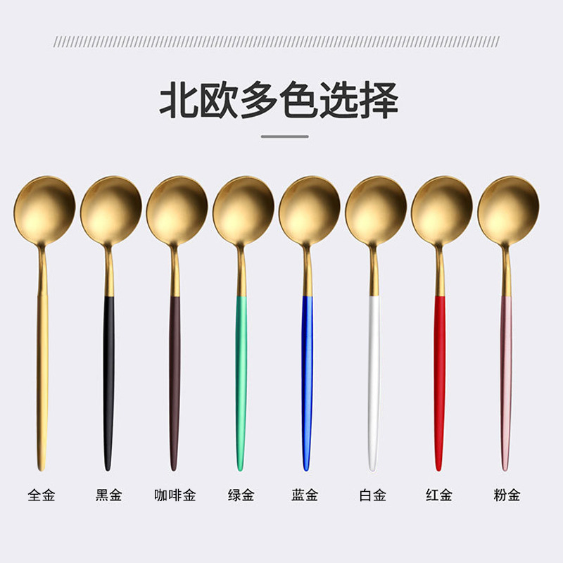 304 stainless steel knives forks and spoons westernstyle fourpiece coffee spoon chopsticks gift set European batch