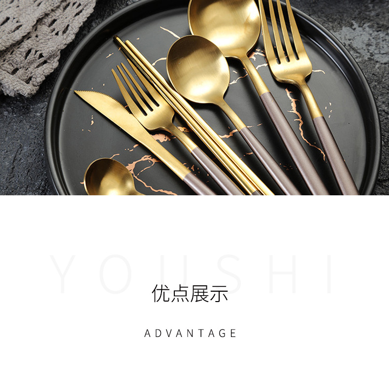 304 stainless steel knives forks and spoons westernstyle fourpiece coffee spoon chopsticks gift set European batch 304 stainless steel knives forks and spoons westernstyle fourpiece coffee spoon chopsticks gift set European batch