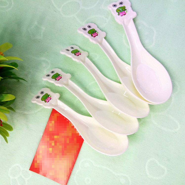 Cute Fashion Creative 5 Frog Spoons Multifunctional Plastic Rice Spoon Rice Leaf Spoon Factory Direct Sales