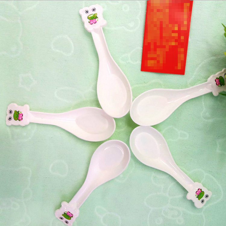 Cute Fashion Creative 5 Frog Spoons Multifunctional Plastic Rice Spoon Rice Leaf Spoon Factory Direct Sales