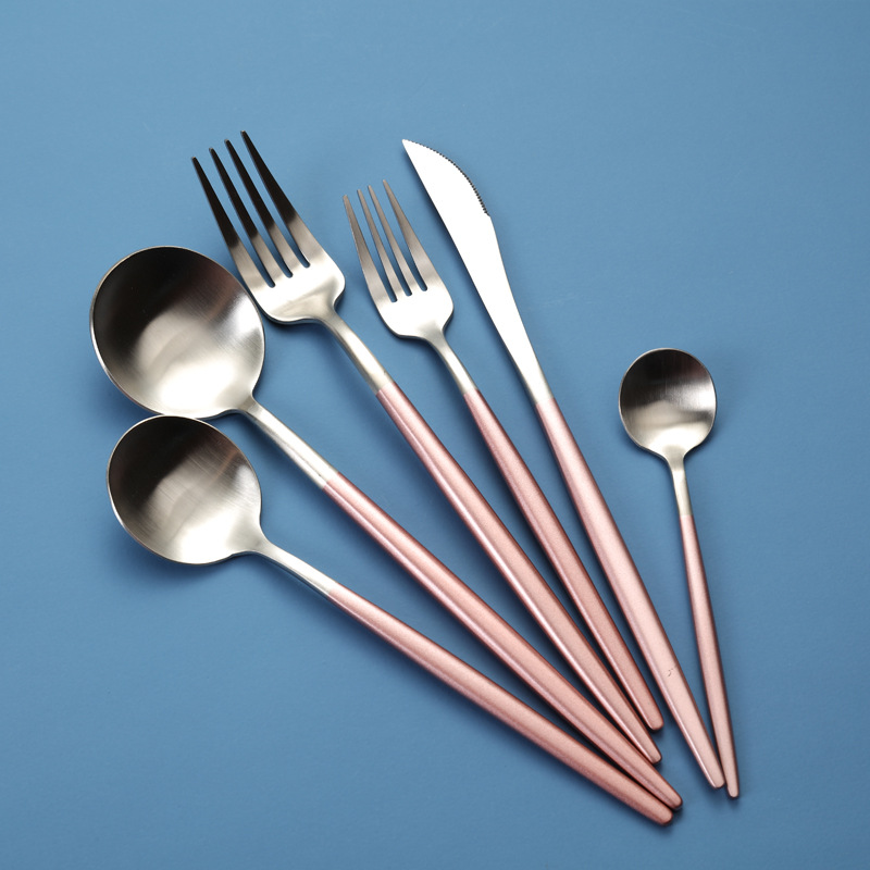 steel knives forks and spoons Westernstyle fourpiece coffee spoon chopsticks gift set European Portuguese tableware