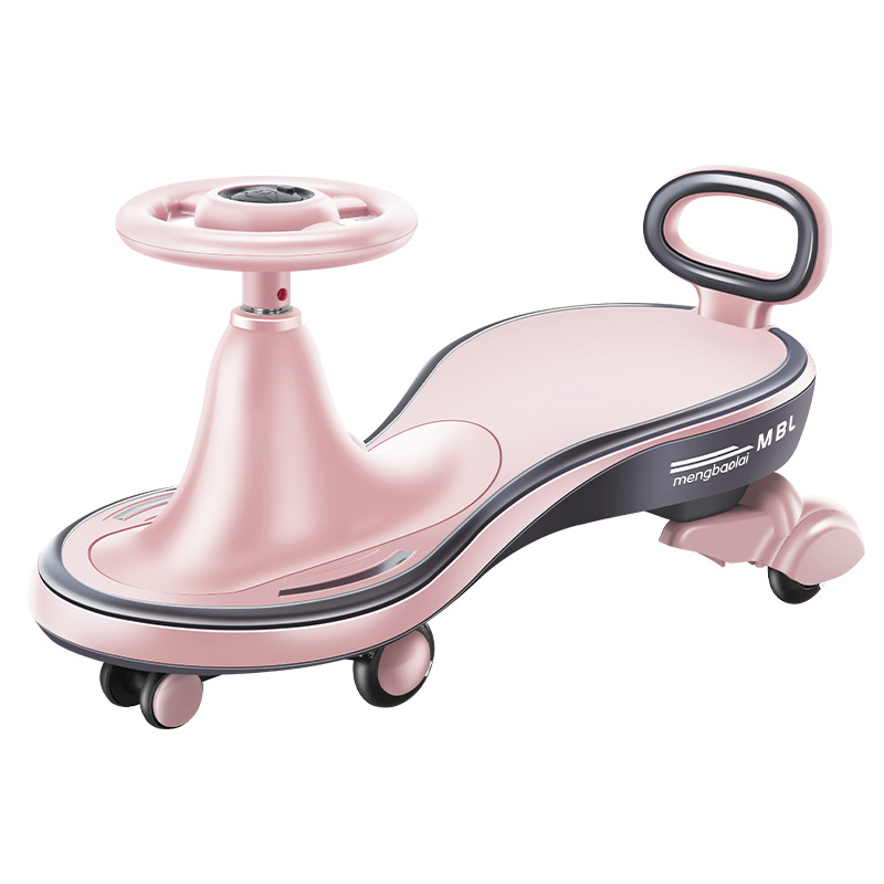 Swing Car Children&#039;s Slip-on Anti-Flip Mute Universal Wheel Male and Female Baby Adult Can Sit Swing Baby Swing Car