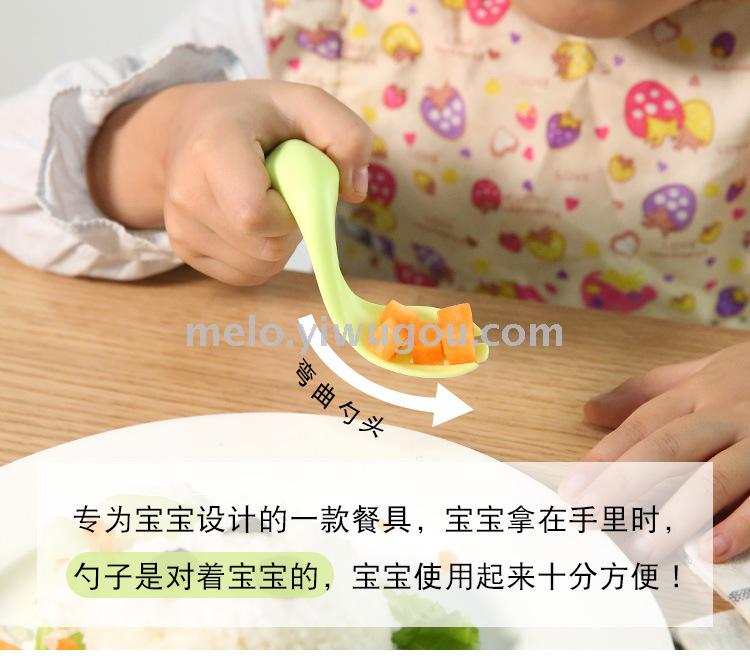 Baby tilting spoon, learning to eat training spoons, children fork spoons, baby utensils