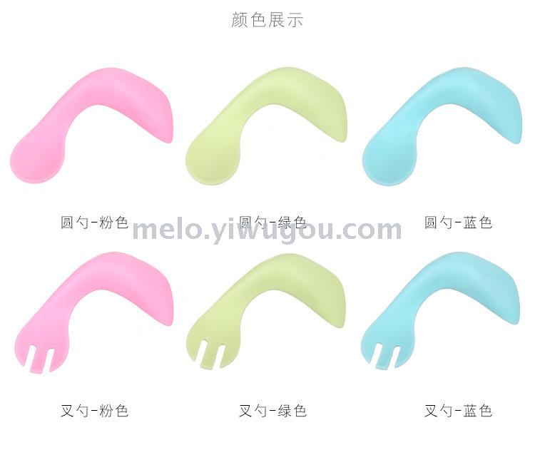 Baby tilting spoon, learning to eat training spoons, children fork spoons, baby utensils