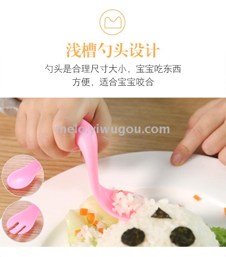 Baby tilting spoon, learning to eat training spoons, children fork spoons, baby utensils