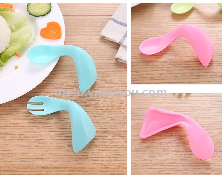 Baby tilting spoon, learning to eat training spoons, children fork spoons, baby utensils