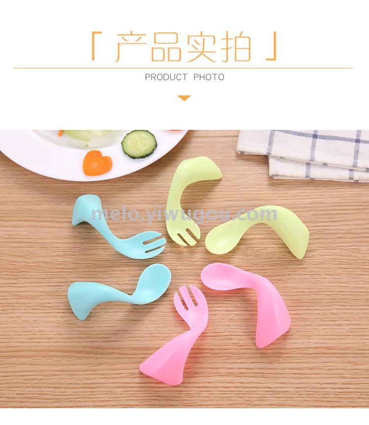 Baby tilting spoon, learning to eat training spoons, children fork spoons, baby utensils