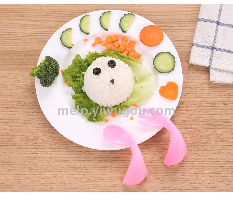 Baby tilting spoon, learning to eat training spoons, children fork spoons, baby utensils
