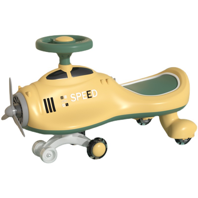 Baby Swing Car 2021 New Baby Swing Car about One Year Old Children Luge Kids Toys Shake Niuniu Walker Car
