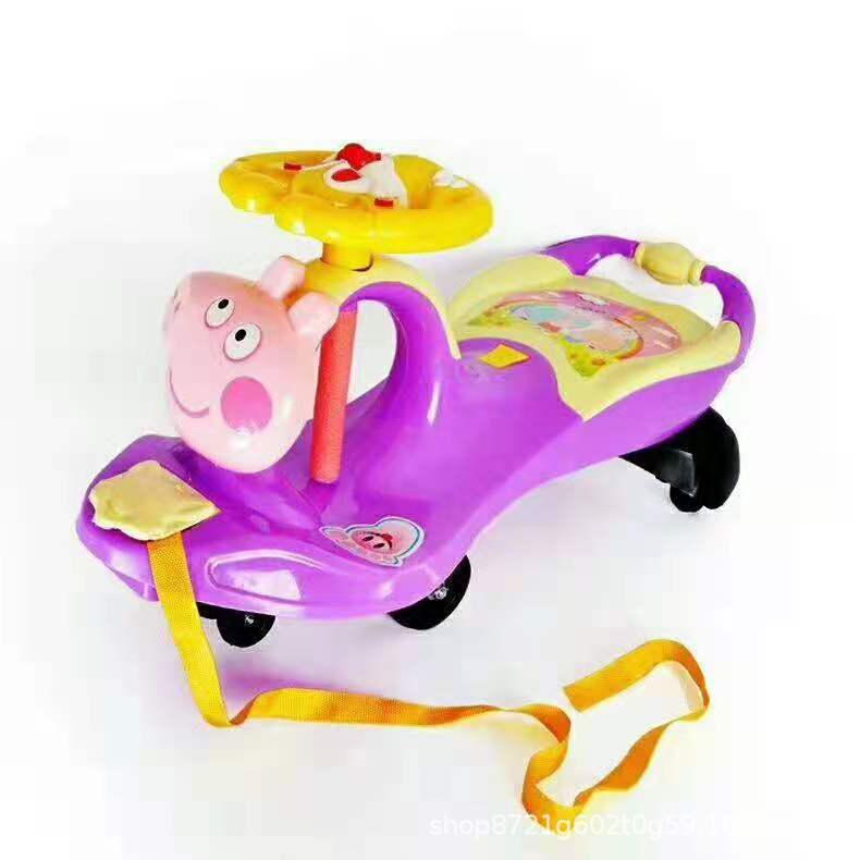 Baby Swing Car New Bobby Car Gifts Scooter with Music Anti-Rollover Luge Toy Car Wholesale