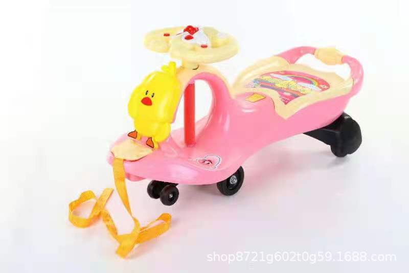 Baby Swing Car New Bobby Car Gifts Scooter with Music Anti-Rollover Luge Toy Car Wholesale