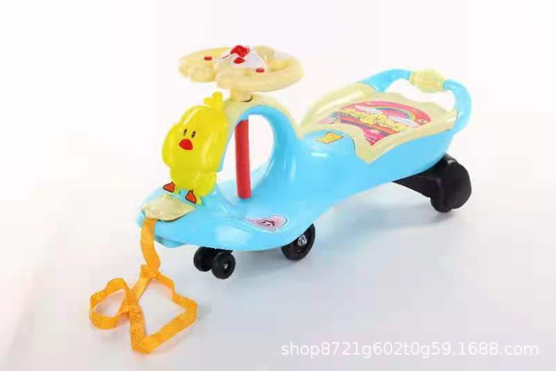 Baby Swing Car New Bobby Car Gifts Scooter with Music Anti-Rollover Luge Toy Car Wholesale